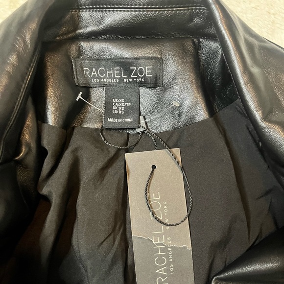 Black faux leather blazer - Picture 4 of 4